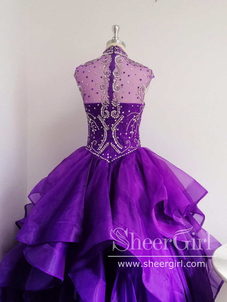 royal purple purple quinceanera dresses